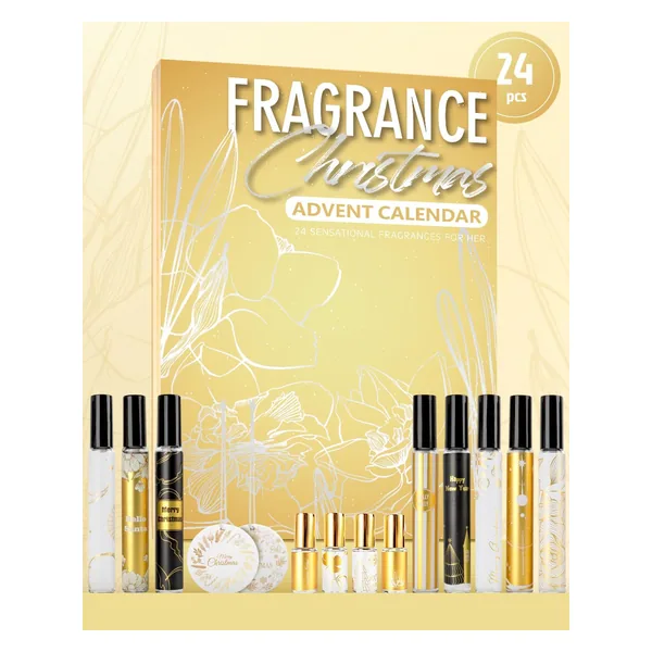 Calendrier de l'Avent Parfum Femme Zjkubois, mini parfum 12 ml et roll-on 6 ml